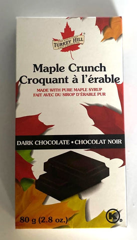 Maple Crunch Dark Chocolate Bar - 80g
